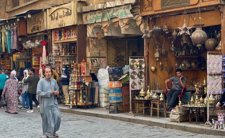 Ancient Egypt: A Bustling Cairo Market, and the Blonde’s Take on Veils and Hair